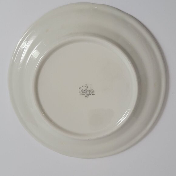 Jackson Custom China Green & White Platter 10" - Picture 3 of 5